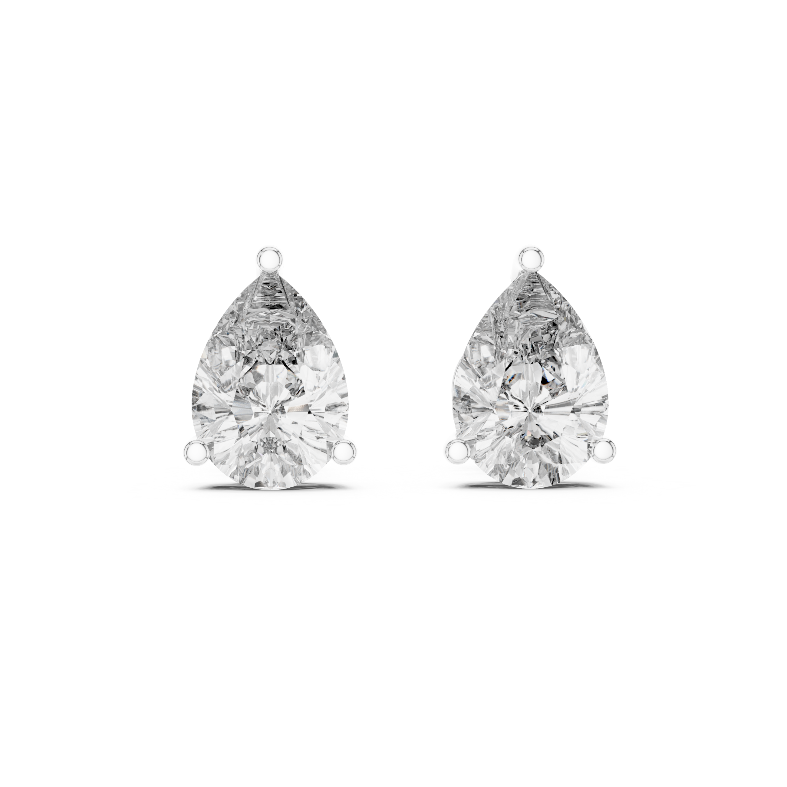 Pear Solitaire Lab Grown Diamond Stud