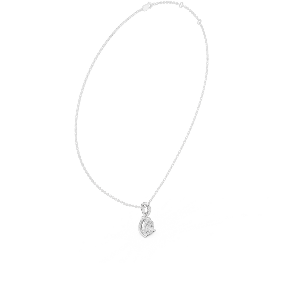 Pear Cut Solitaire Diamond Pendant