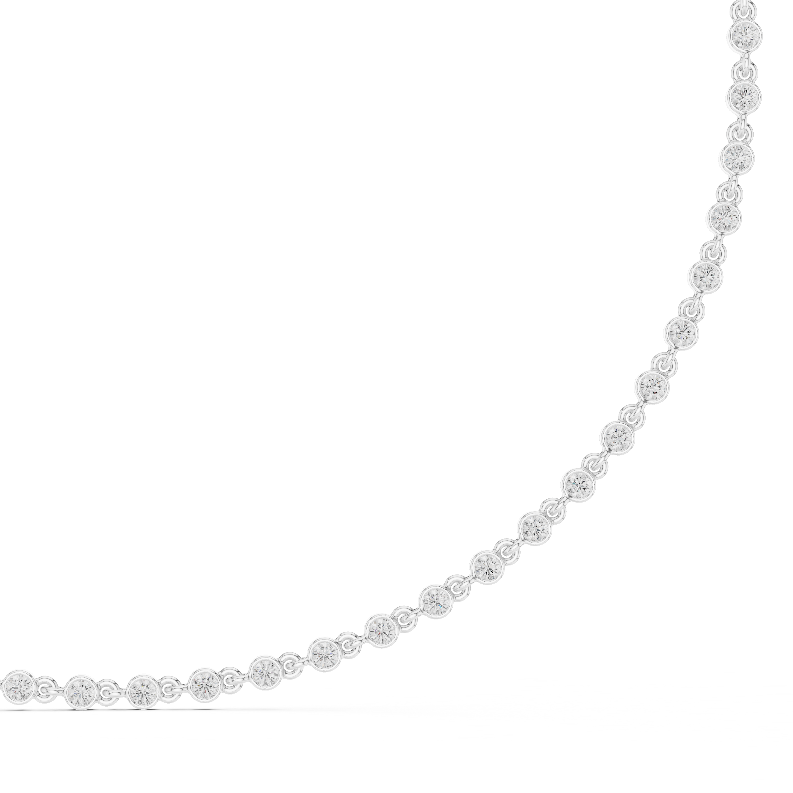 Classic Bezel Set Lab Grown Diamond Necklace