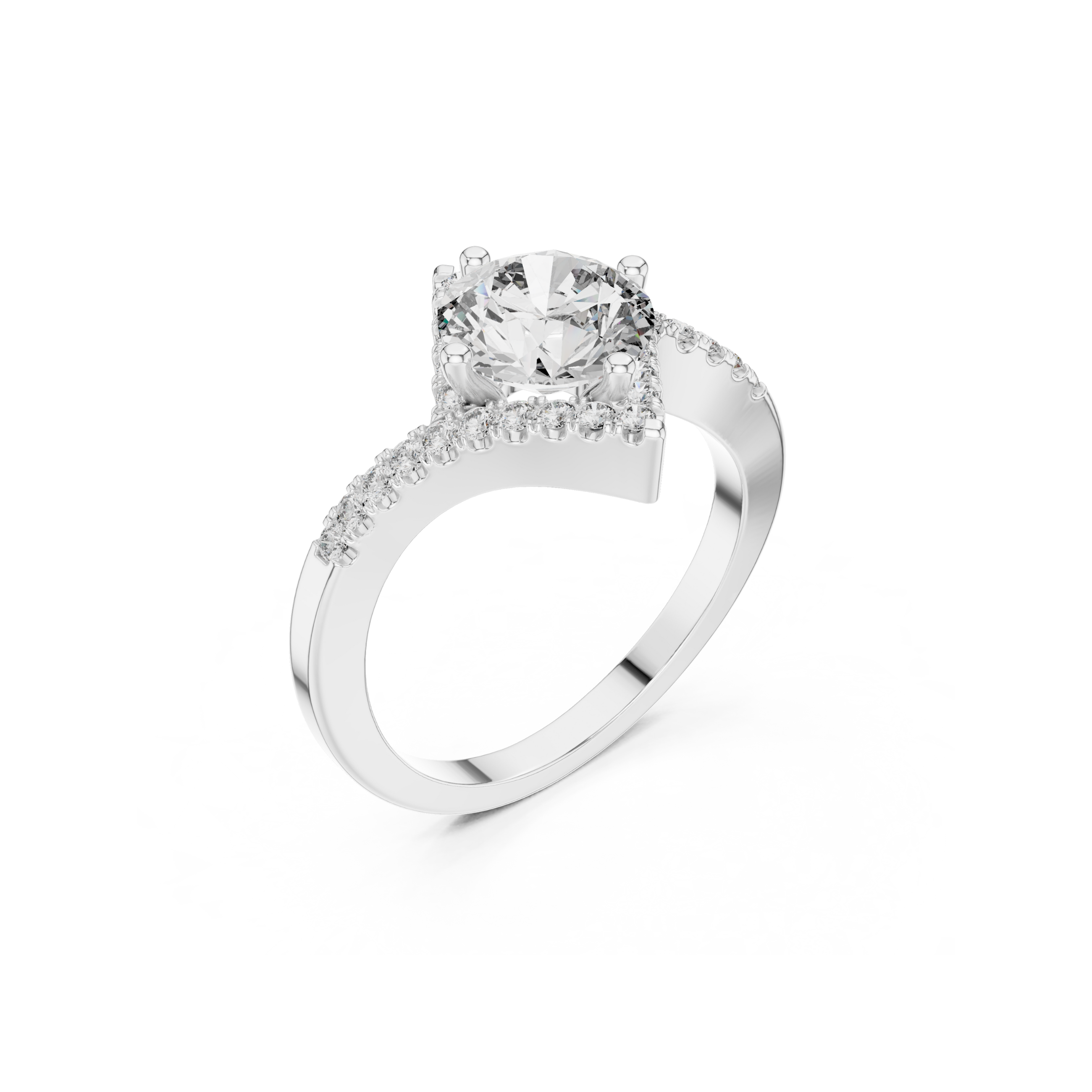 Round Halo Lab Grown Diamond Ring