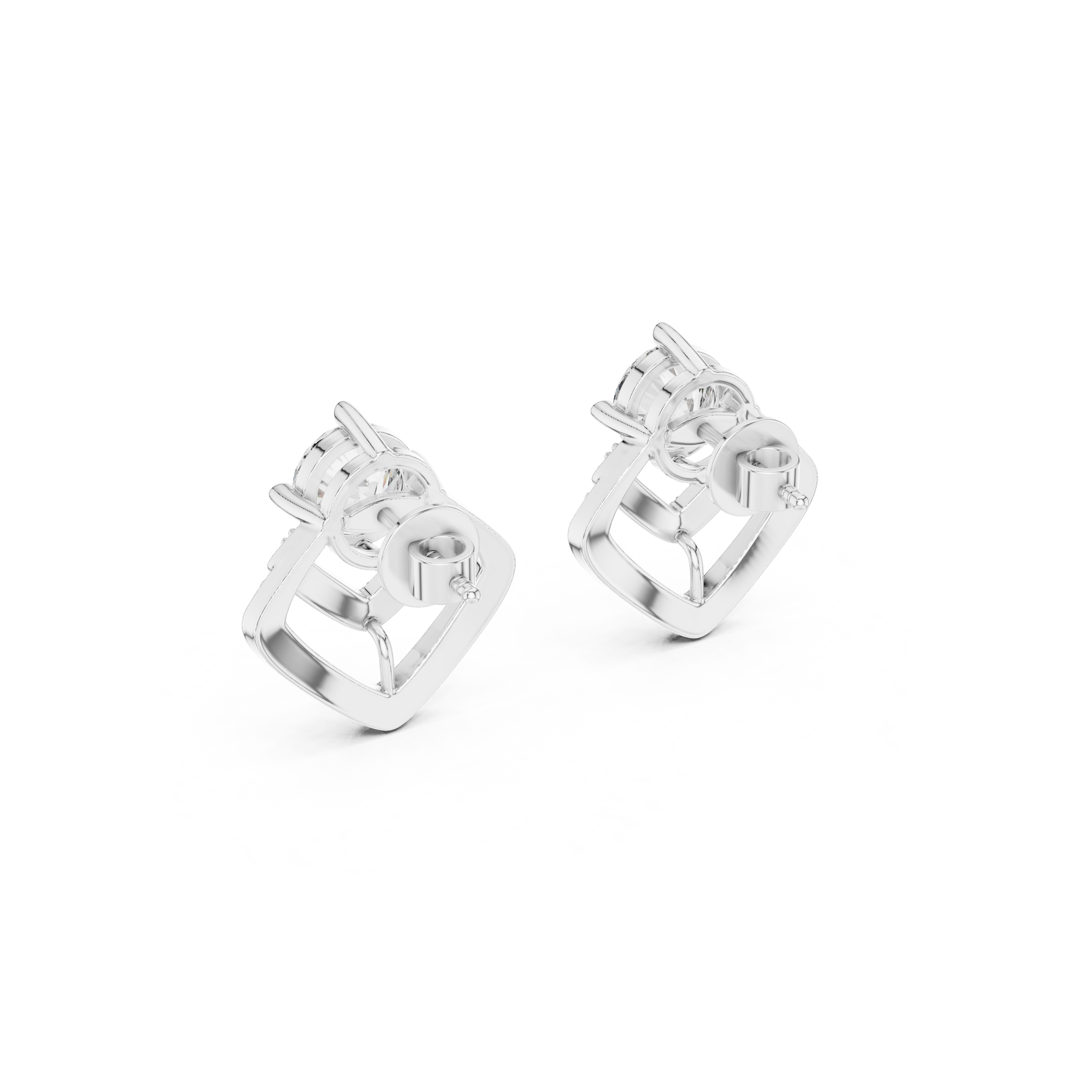 Geometric Lab Grown Diamond Stud