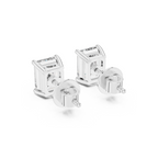 Emerald-Cut Lab Grown Diamond Stud