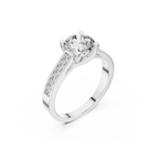 Round Solitaire Diamond Engagement Ring