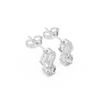 Artistic Loop Round Diamond Stud Earring
