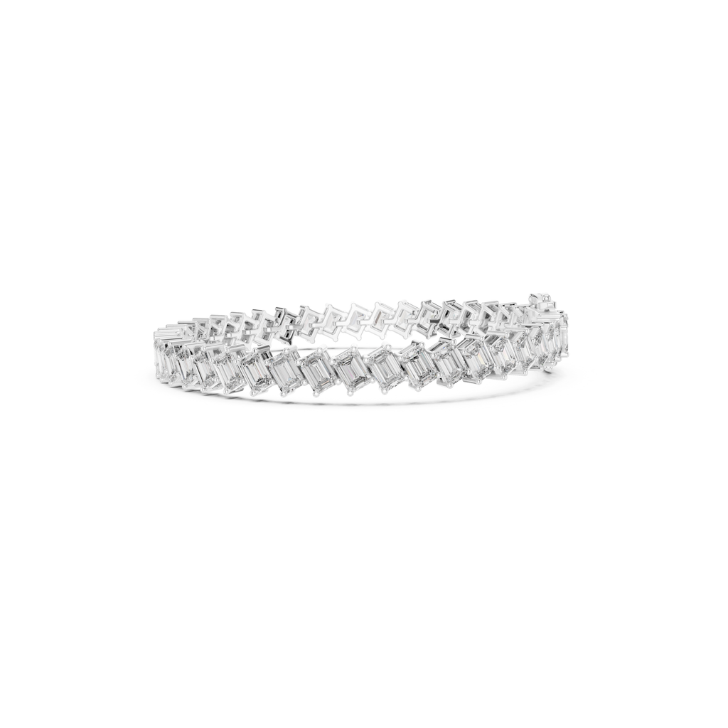 Signature Emerald-Cut Lab Grown Diamond Tennis Bracelet