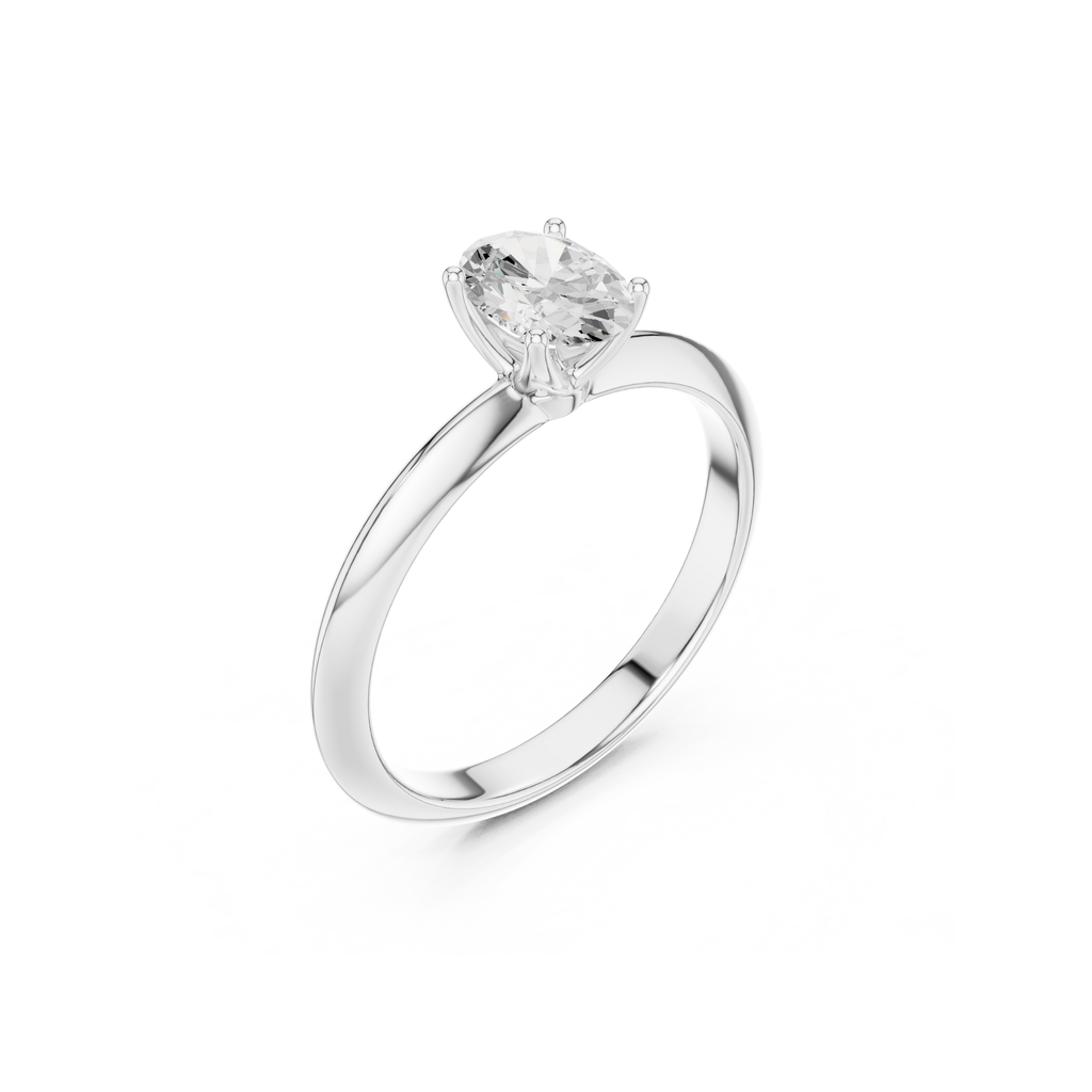 Oval-Cut Solitaire Lab Grown Diamond Ring