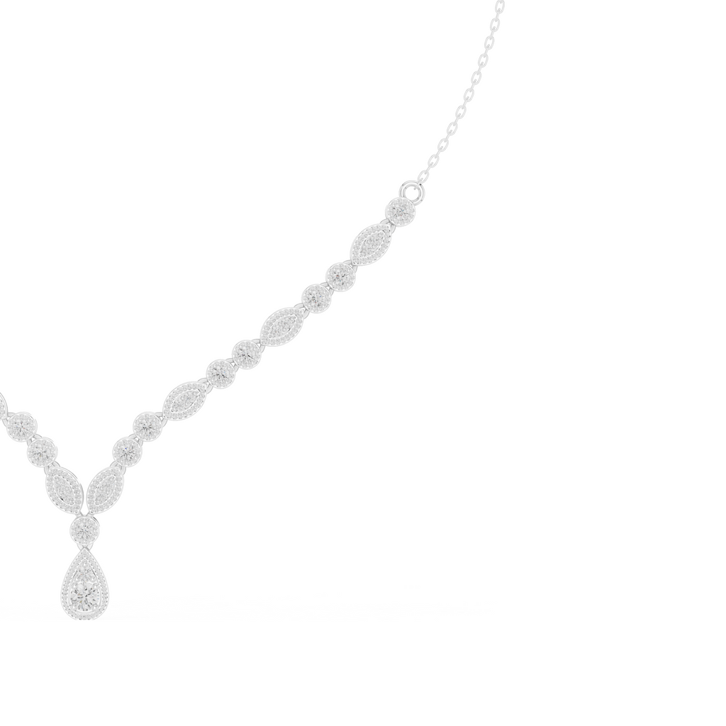Elegant Lab Grown Diamond Drop Necklace