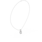 Oval Cut Solitaire Diamond Pendant