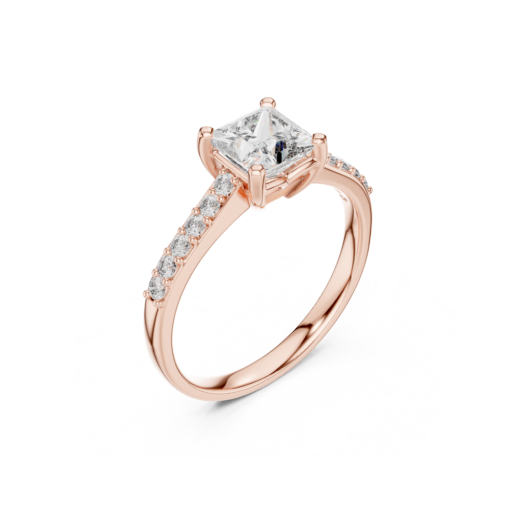 Princess-Cut Lab Grown Diamond Ring