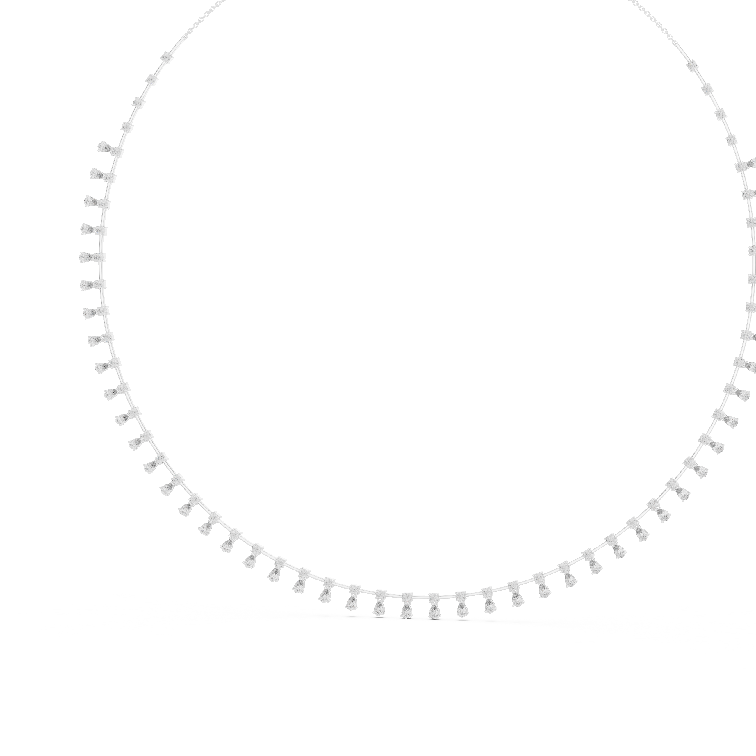 Graduated Dangling Lab Grown Diamond Necklace