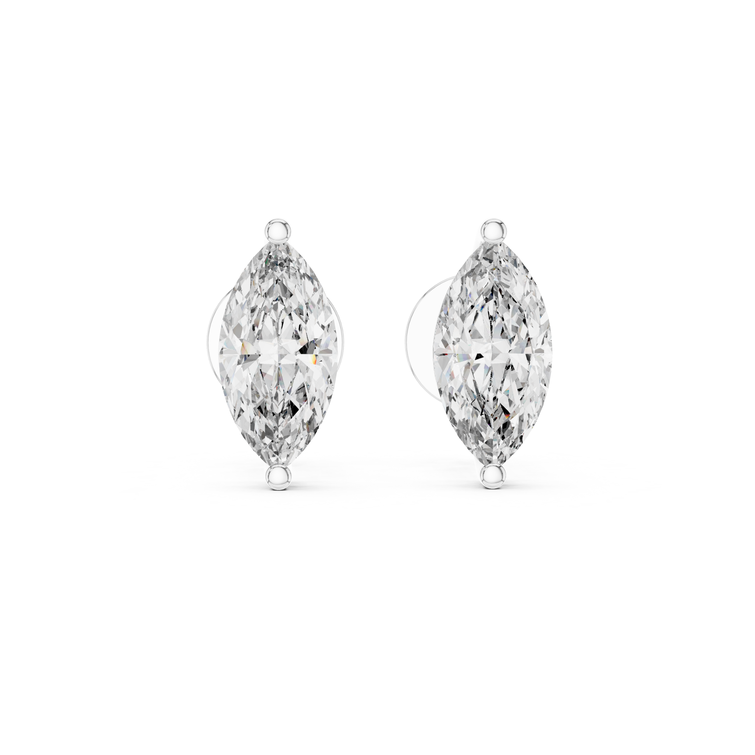 Marquise-Cut Lab Grown Diamond Stud