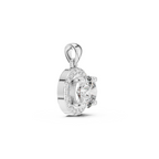 Round Halo Lab Grown Diamond  Pendant
