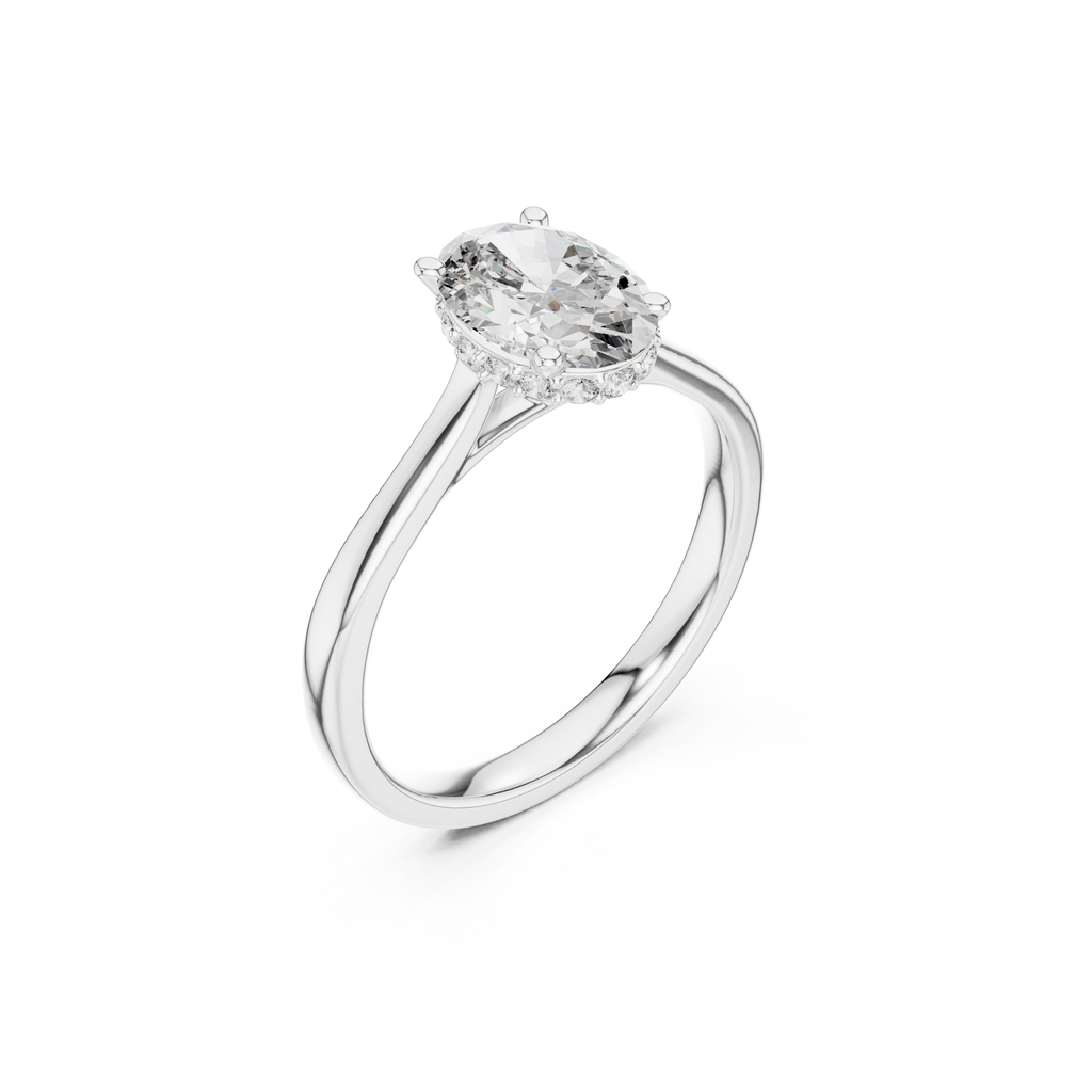 Oval-Cut Solitaire Lab Grown Diamond Ring