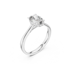 Oval-Cut Solitaire Lab Grown Diamond Ring