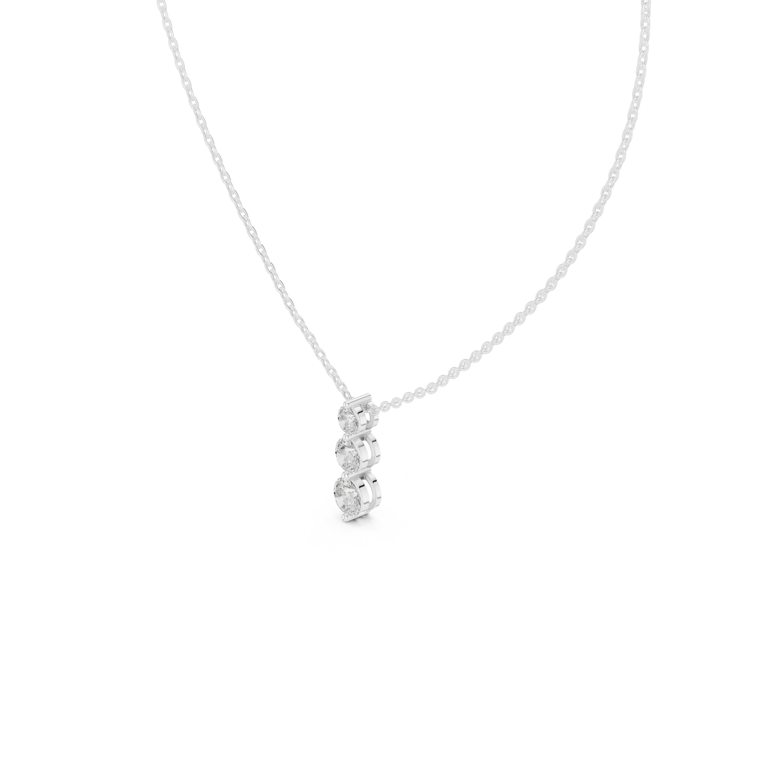Trio Solitaire Lab Grown Diamond Pendant