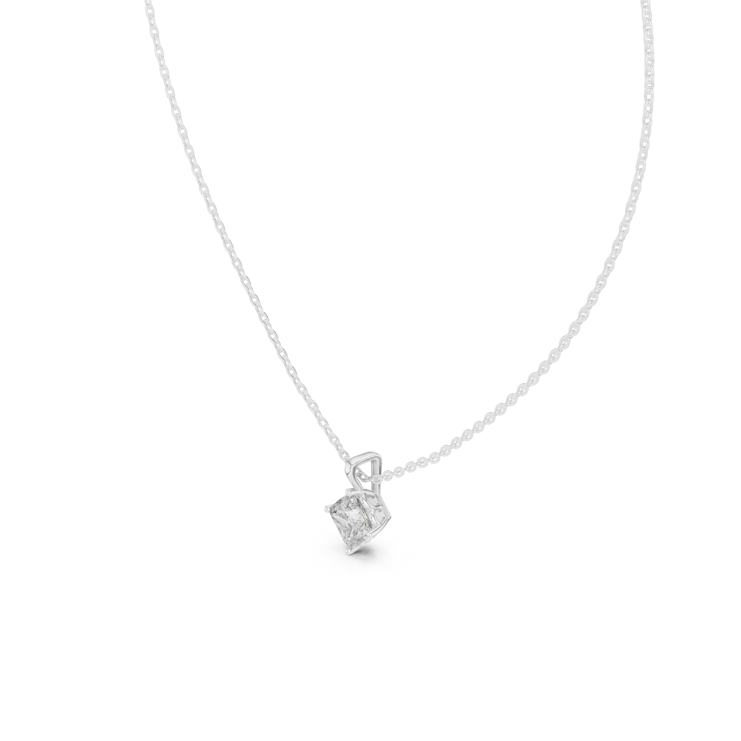 Princess Solitaire Lab Grown Diamond Pendant