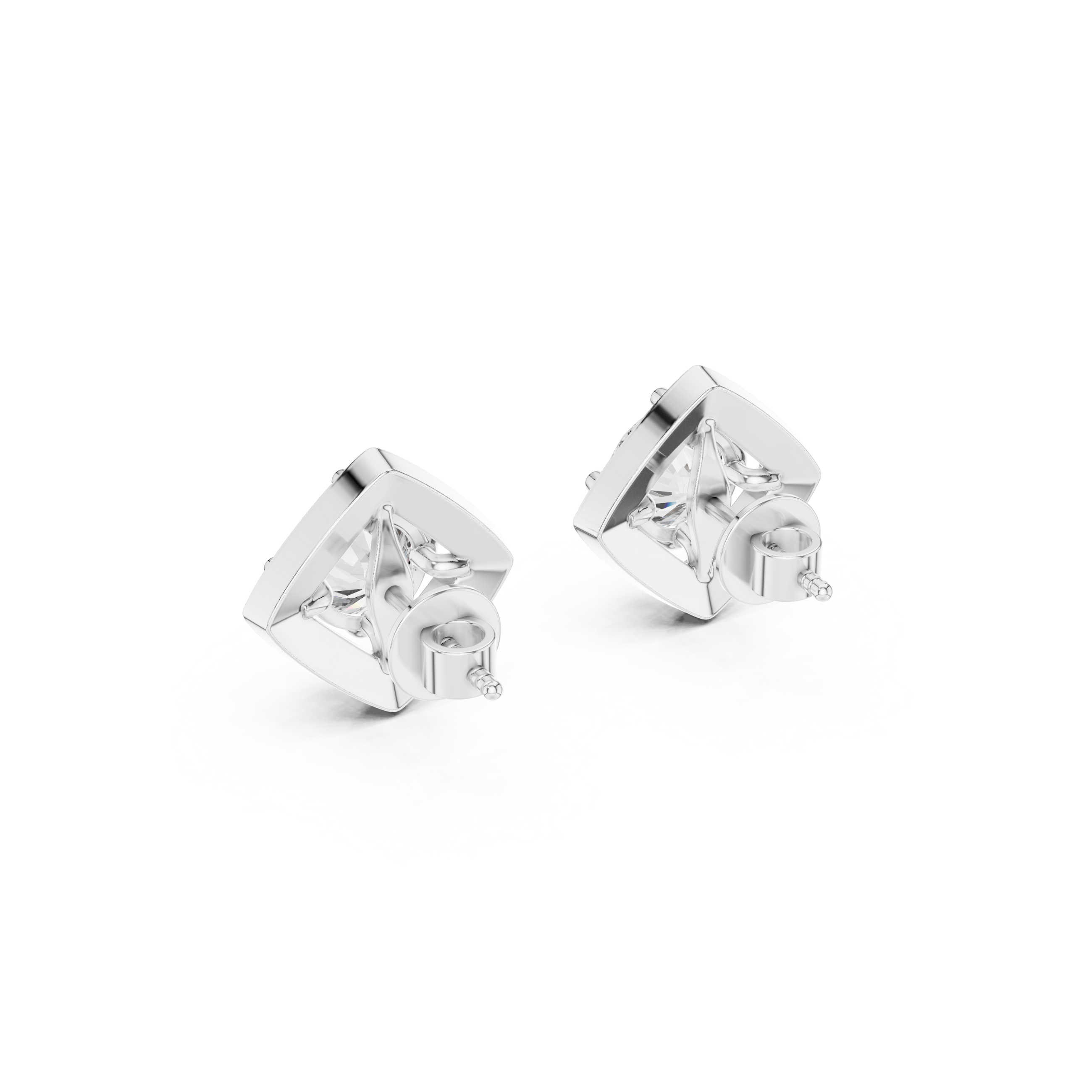Cushion Halo Lab Grown Diamond Stud
