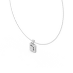 Square Lab Grown Diamond Halo Pendant