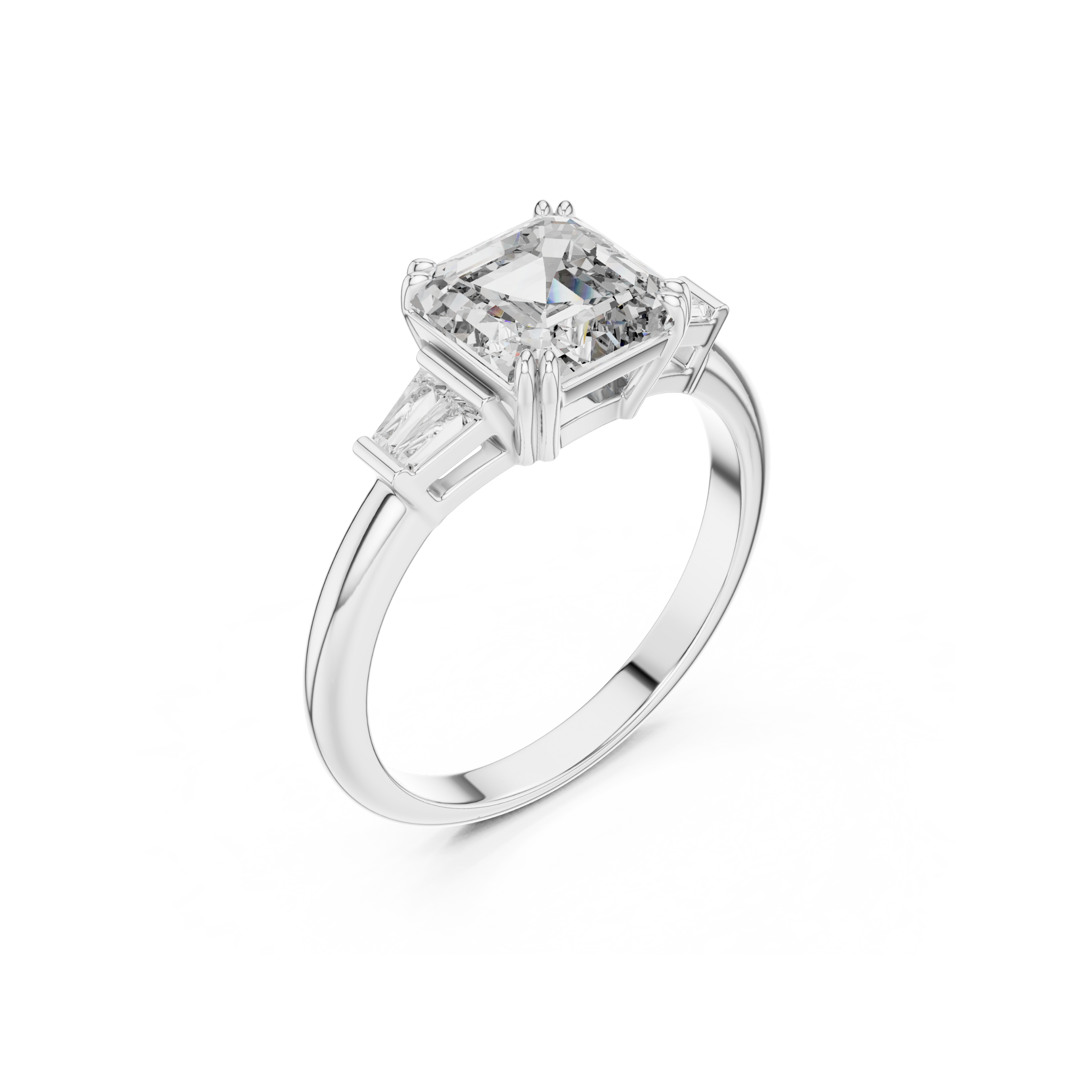 Princess Cut Solitaire Lab grown Diamond Ring