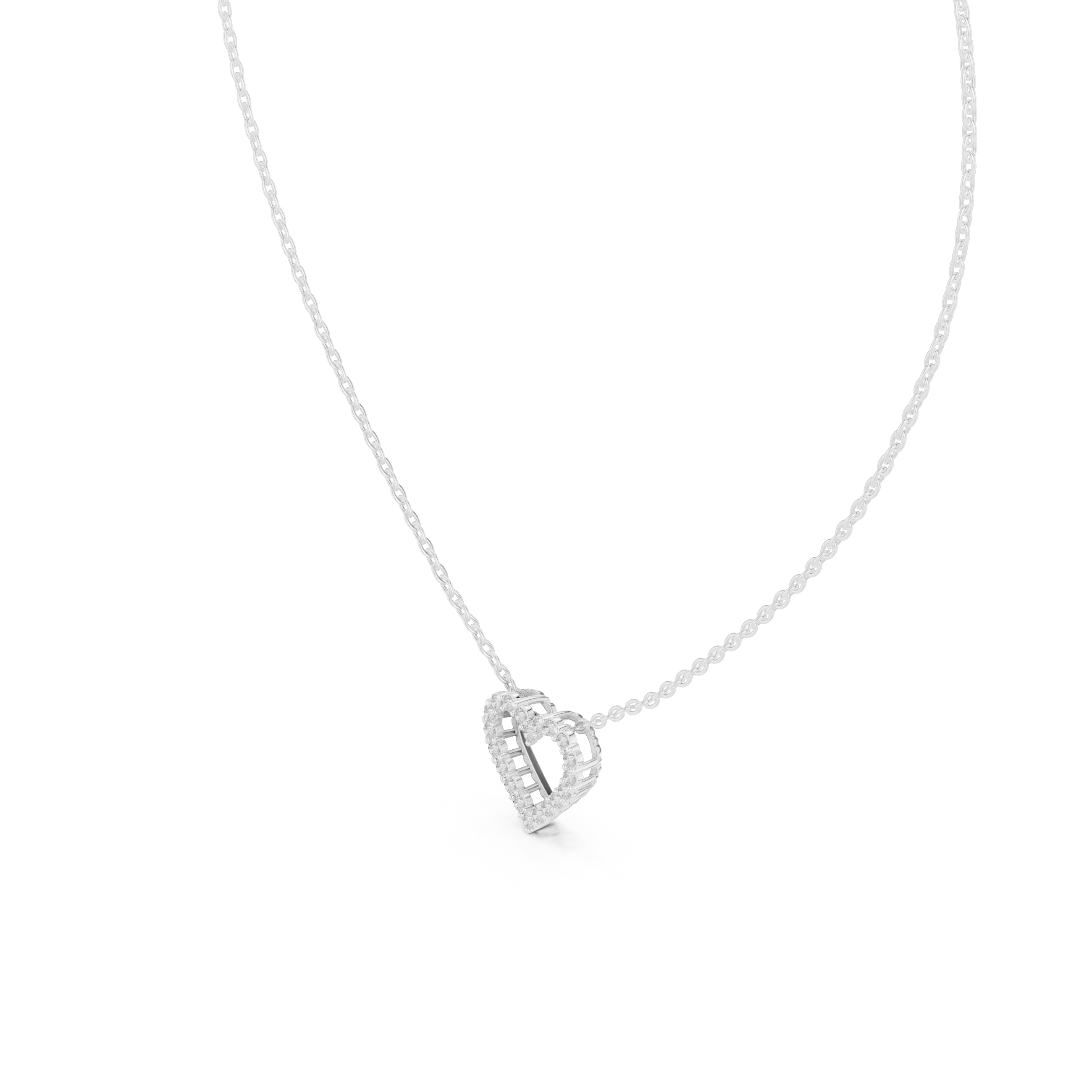 Delicate Heart Lab Grown Diamond Pendent
