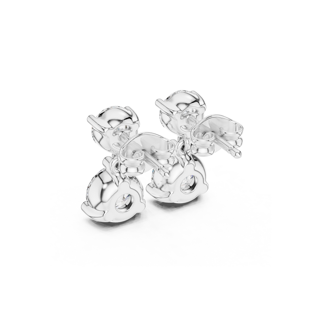 Classic Two-Stone Diamond Drop Earrings