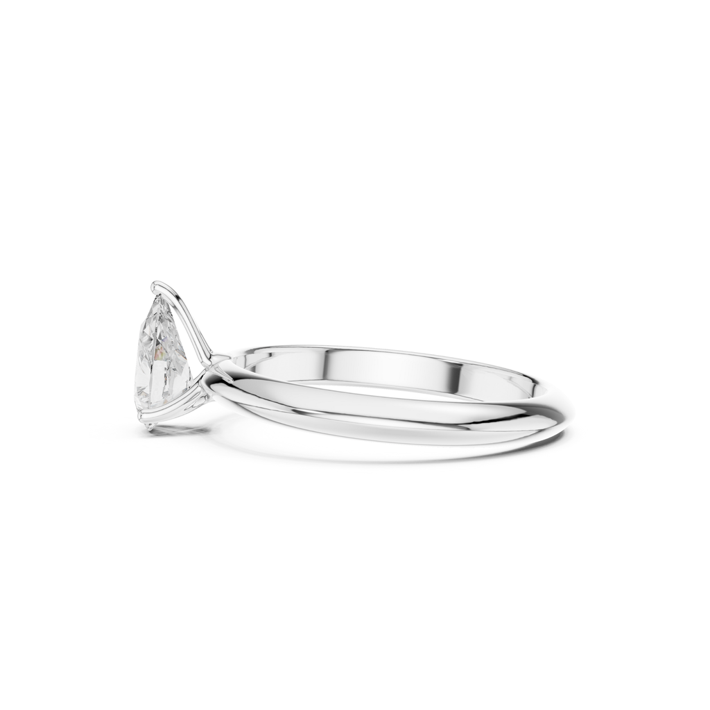 Pear-Cut Solitaire Lab Grown Diamond Ring