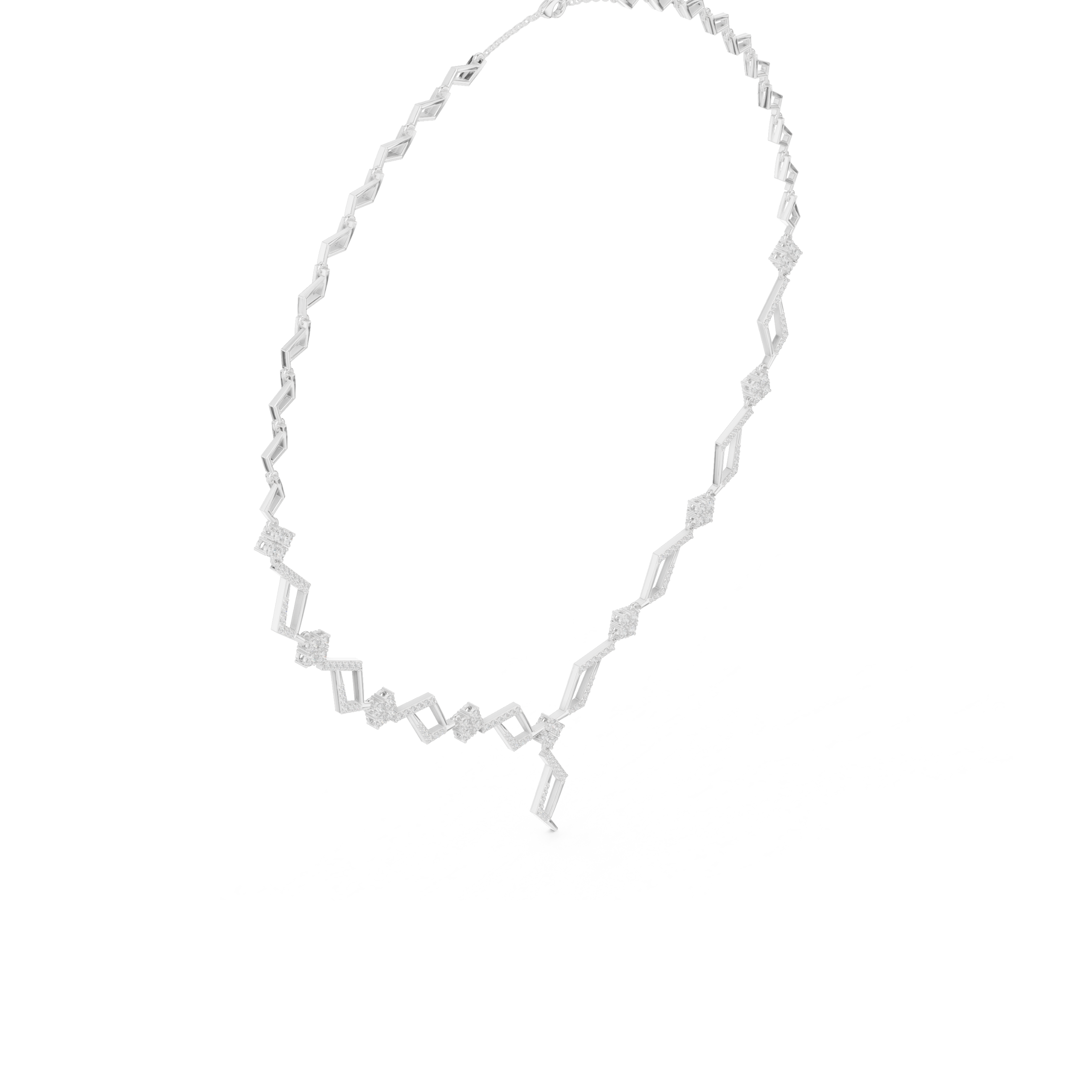 Geometric Lab Grown Diamond Necklace