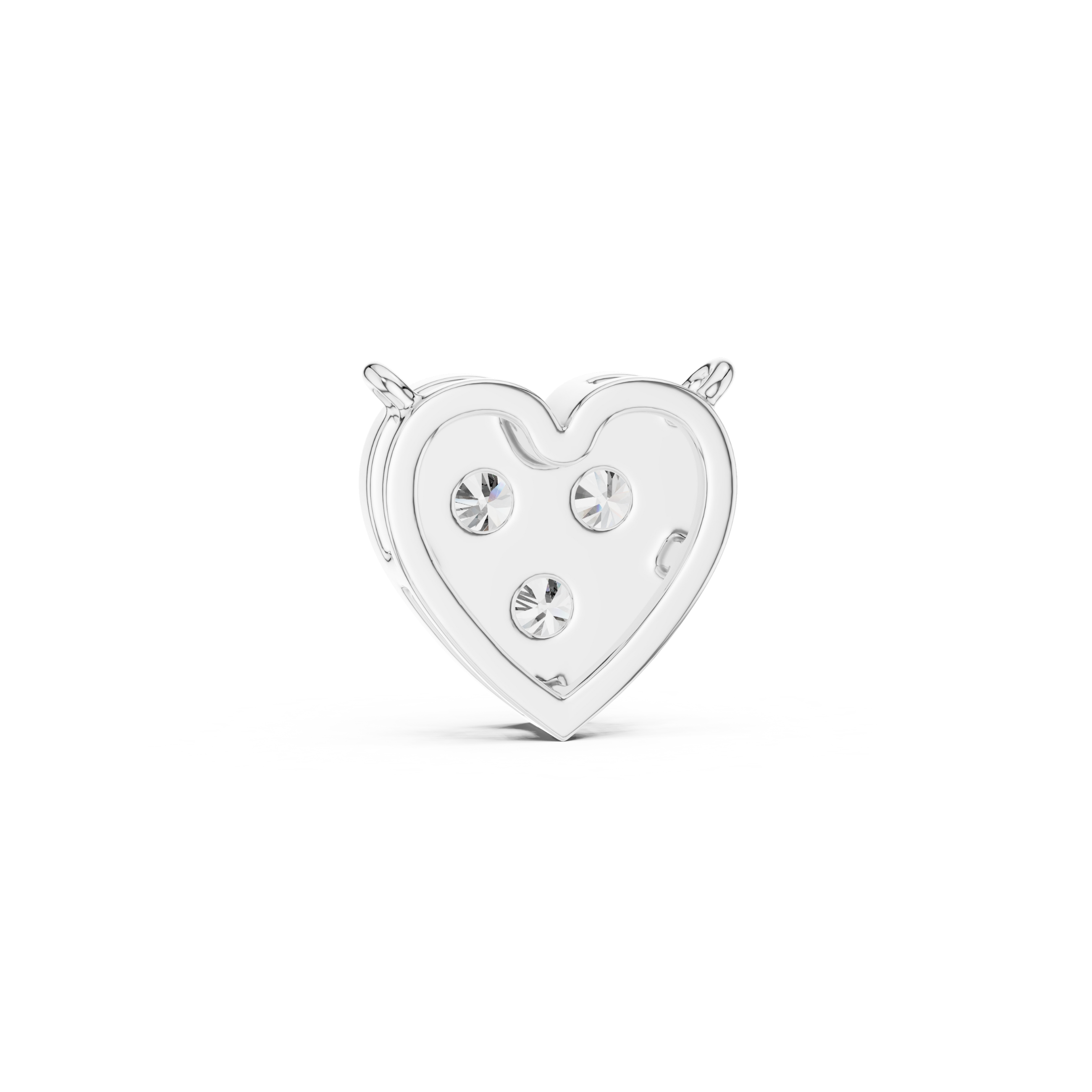Heart Triple Round Lab Grown Diamond Pendant