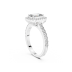 Emerald Cut Lab Grown Diamond Halo Ring
