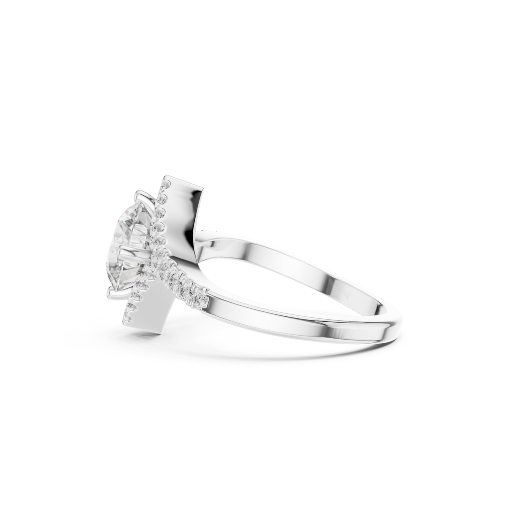 Round Halo Lab Grown Diamond Ring