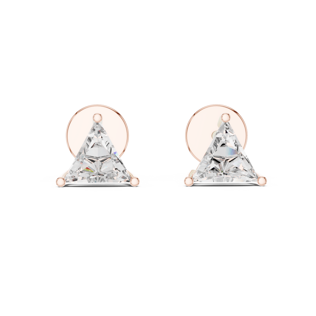 Trillion-Cut Lab Grown Diamond Stud