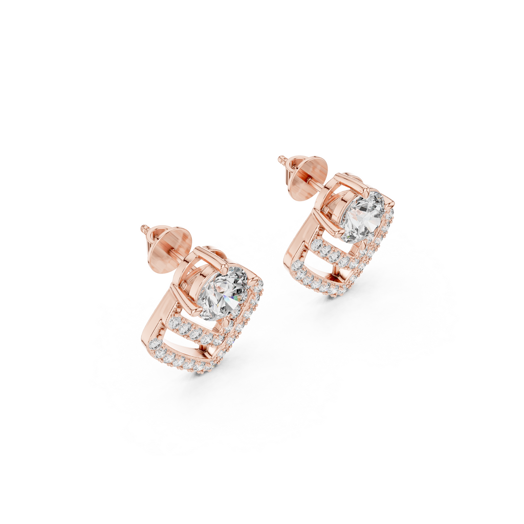 Geometric Lab Grown Diamond Stud