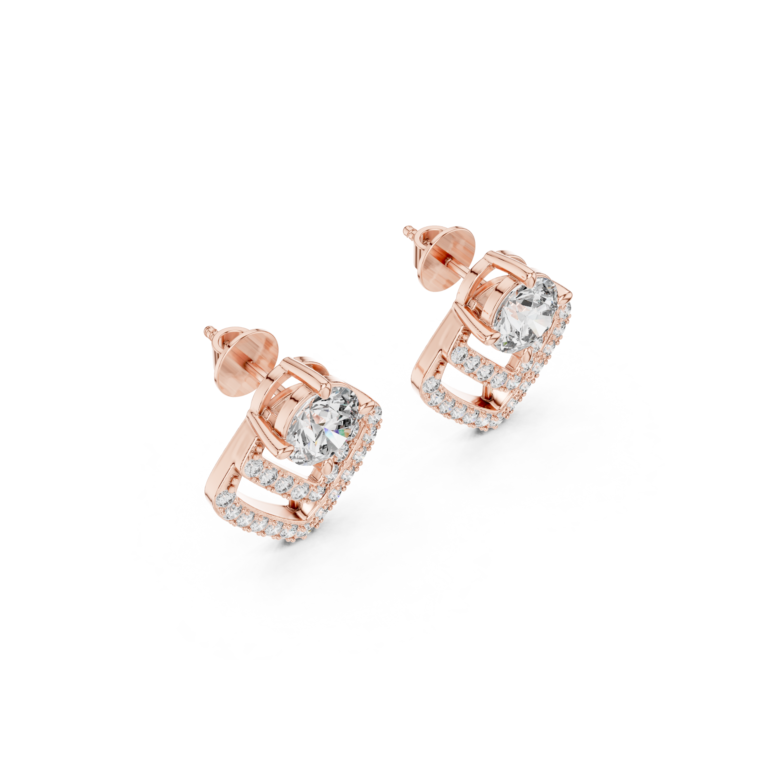 Geometric Lab Grown Diamond Stud