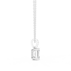 Emerald Cut Solitaire Diamond Pendant