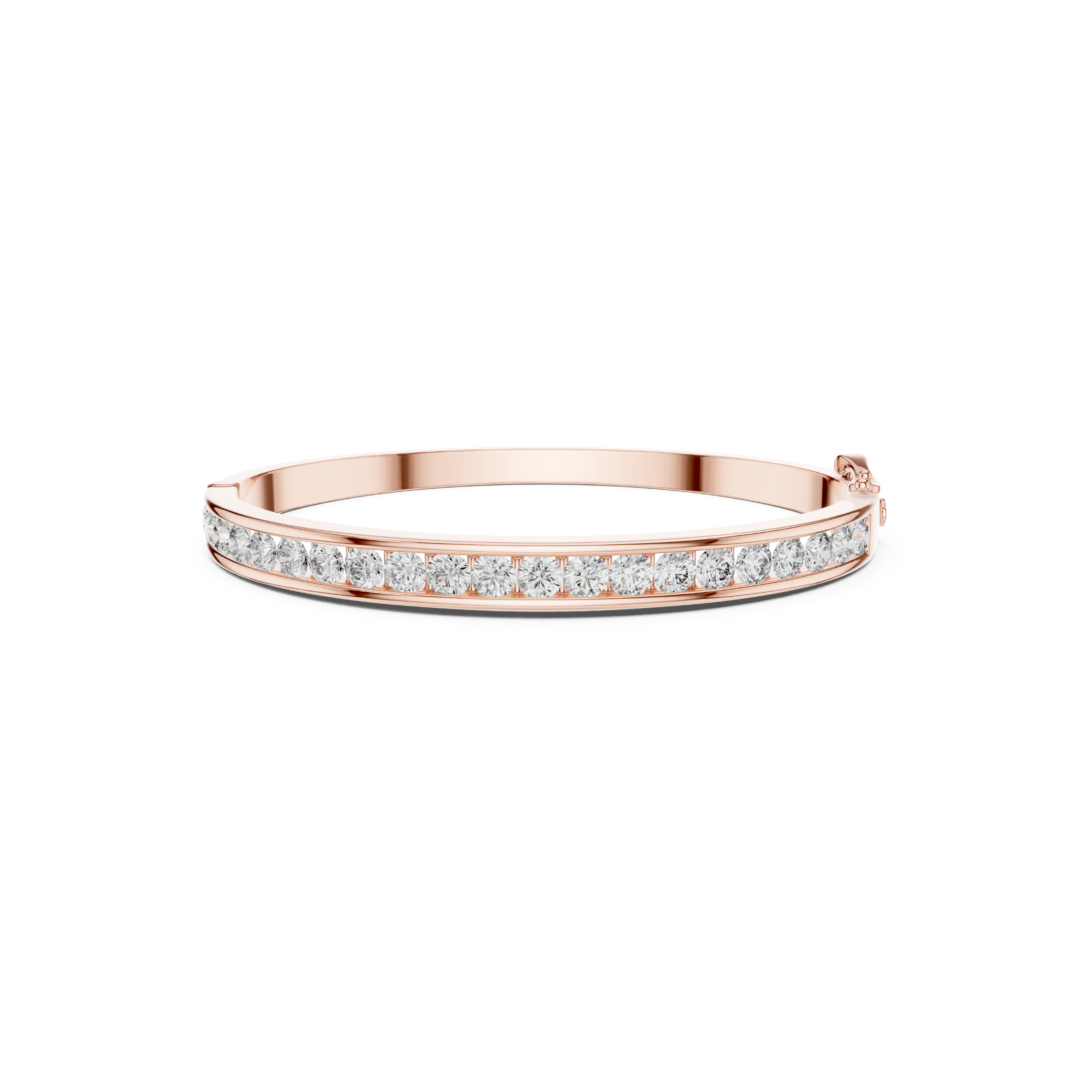 Channel-Set Lab Grown Diamond Bangle Bracelet