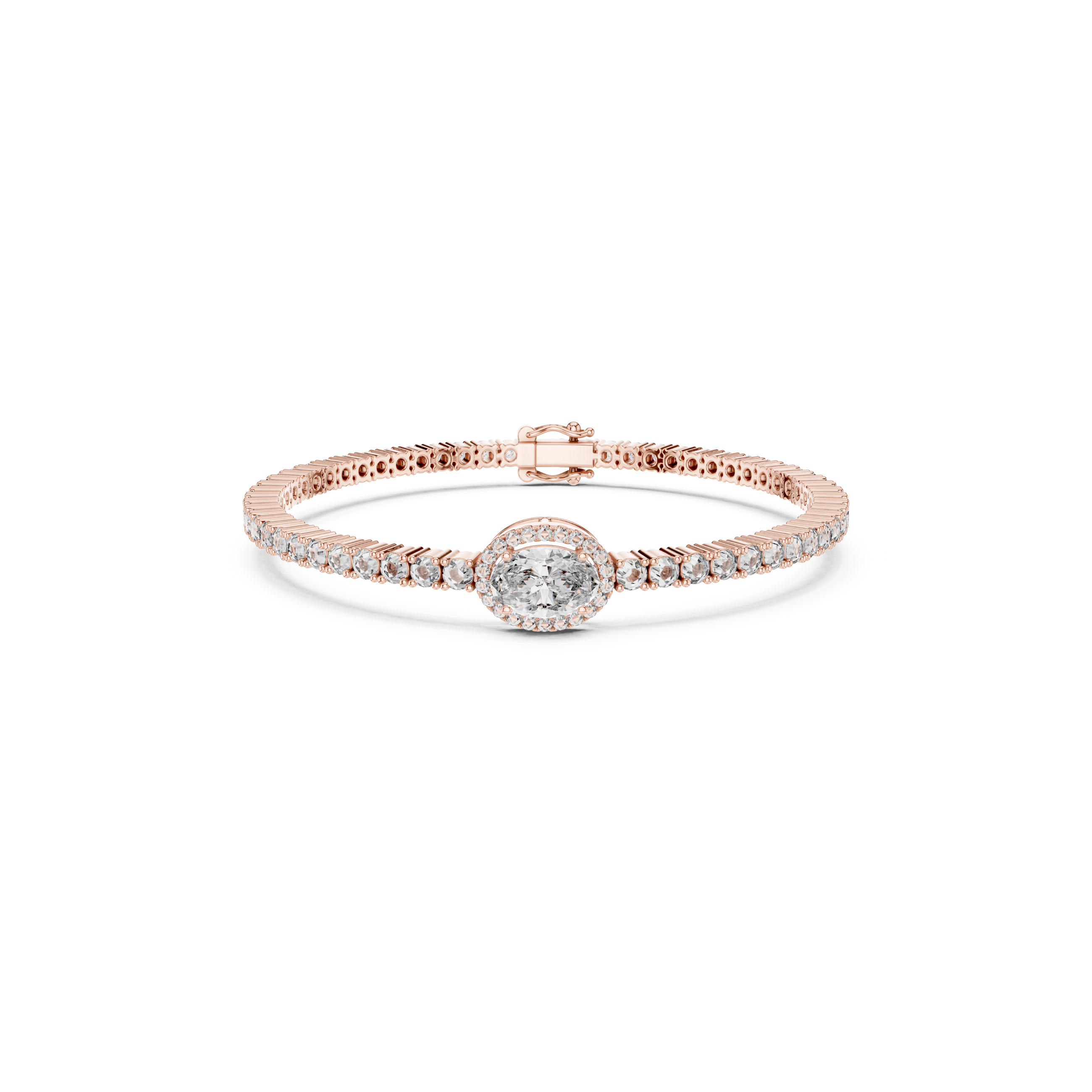Oval Lab Grown Diamond Tennis Bracelet