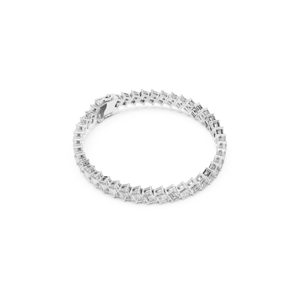 Signature Emerald-Cut Lab Grown Diamond Tennis Bracelet