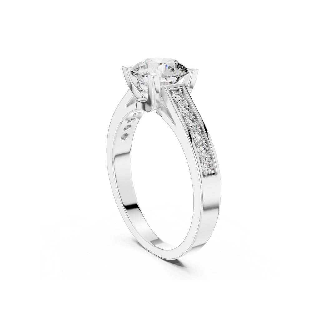 Round Solitaire Diamond Engagement Ring