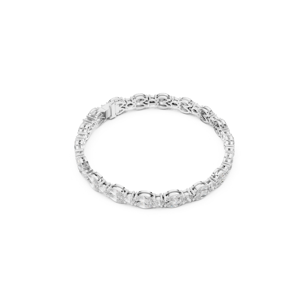 Pear-Cut Lab Grown Diamond Tennis Bracelet