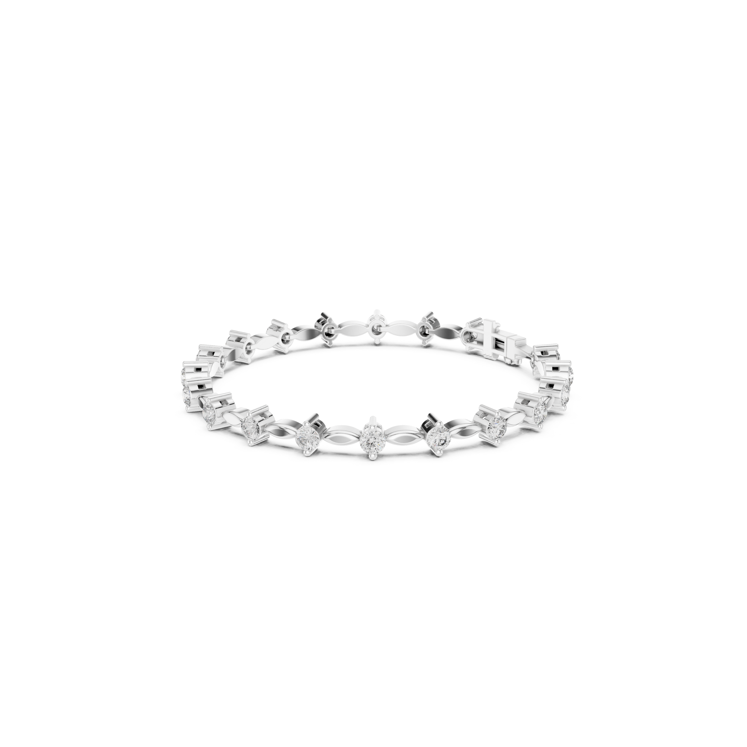 Delicate Round Lab Grown Diamond Tennis Bracelet