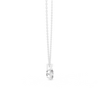 Oval Cut Solitaire Lab Grown Diamond Pendant
