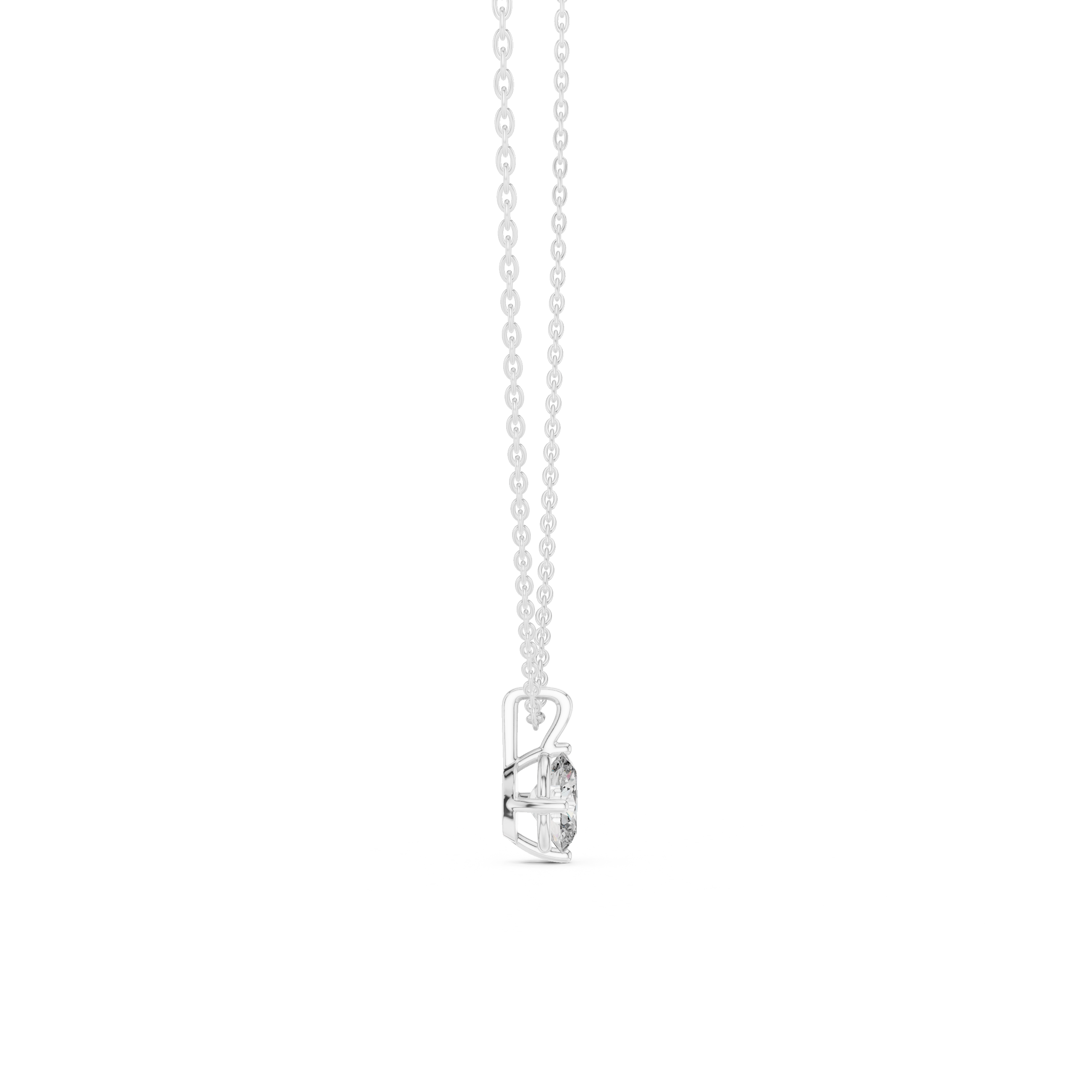 Oval Cut Solitaire Lab Grown Diamond Pendant