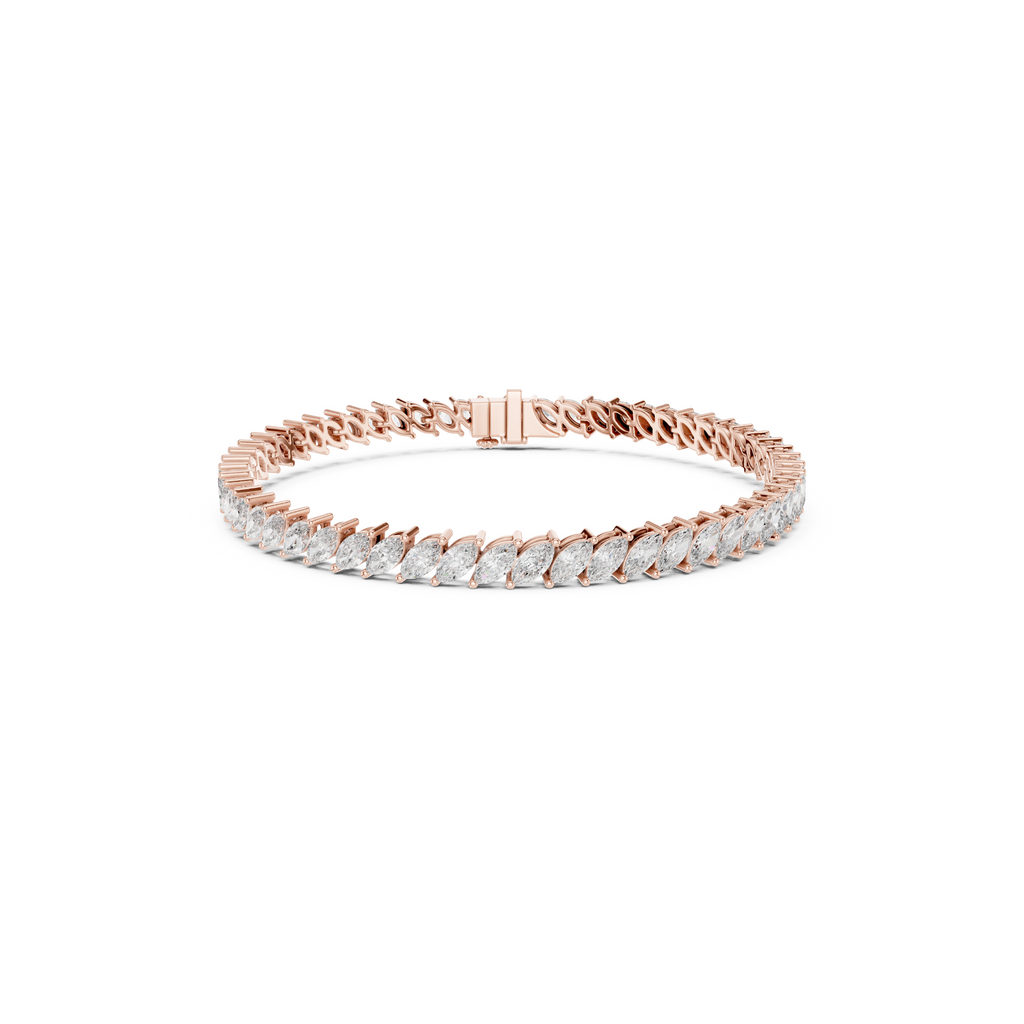 Marquise Lab Grown Diamond Tennis Bracelet.