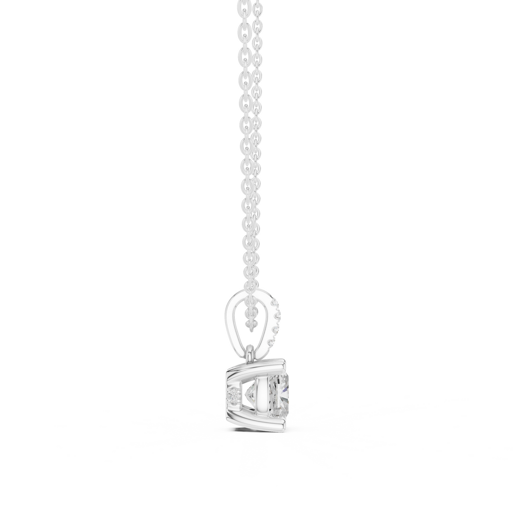 Cushion Cut Solitaire Diamond Pendant