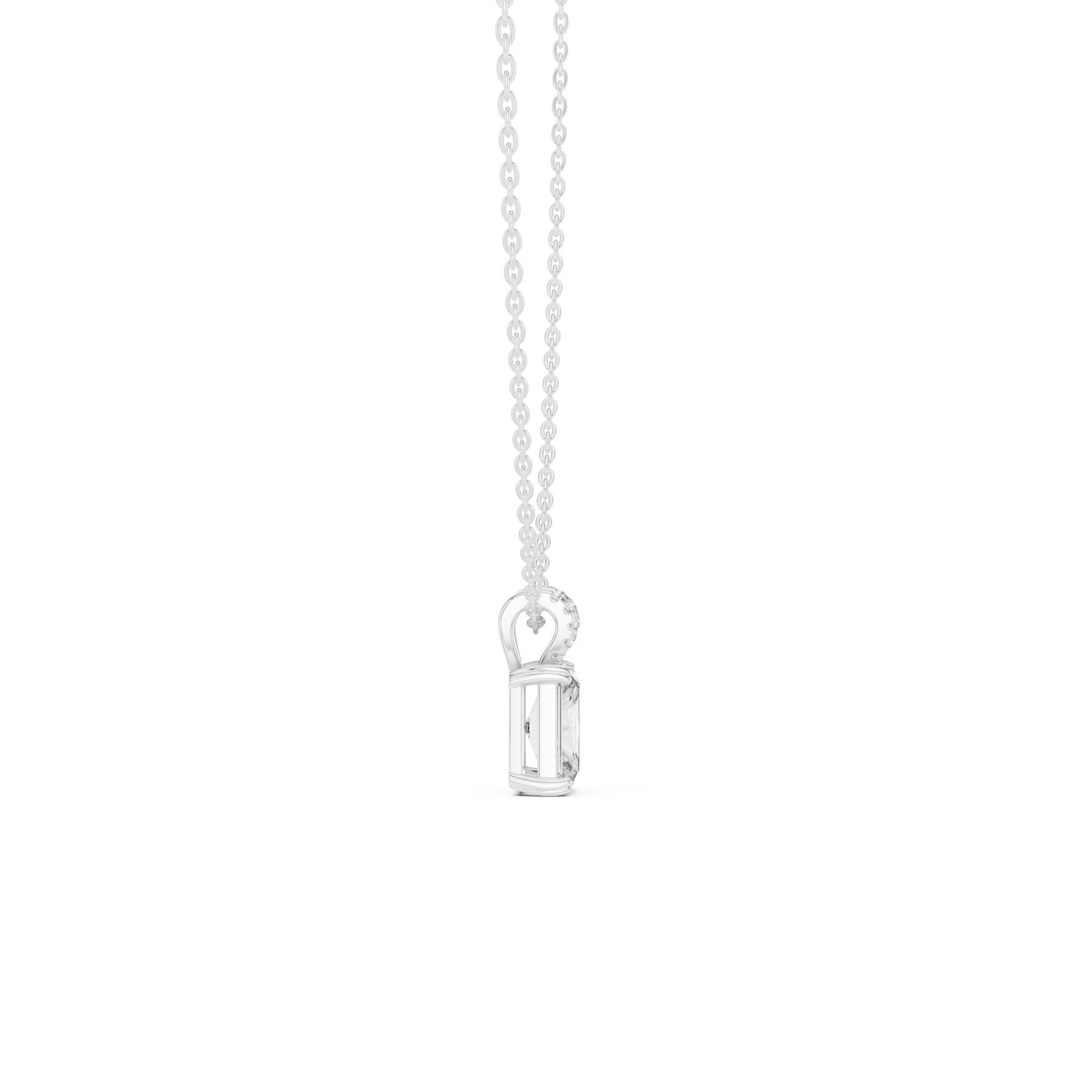 Radiant Cut Solitaire Lab Grown Diamond Pendant