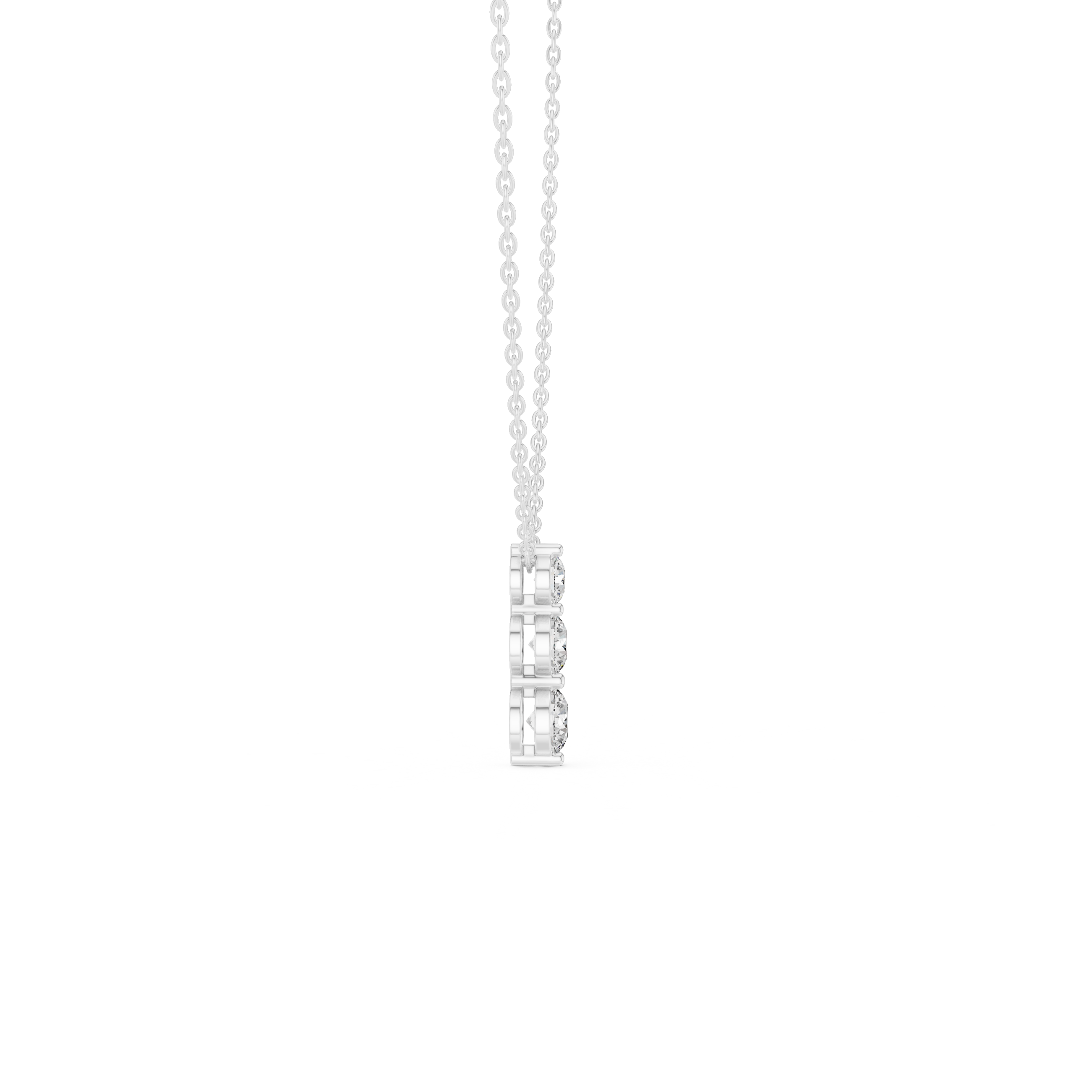 Trio Solitaire Lab Grown Diamond Pendant