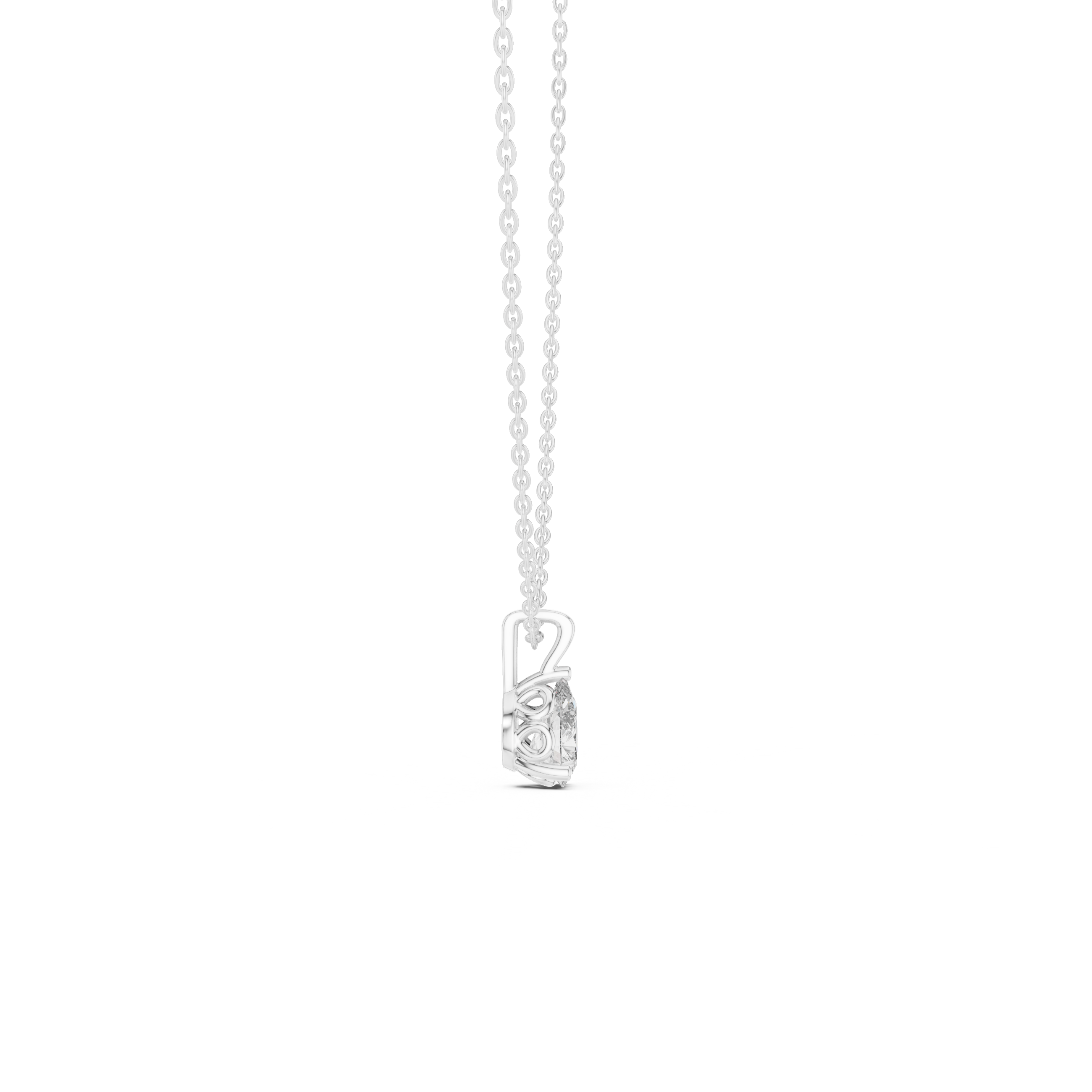 Pear Cut Solitaire Lab Grown Diamond Pendant