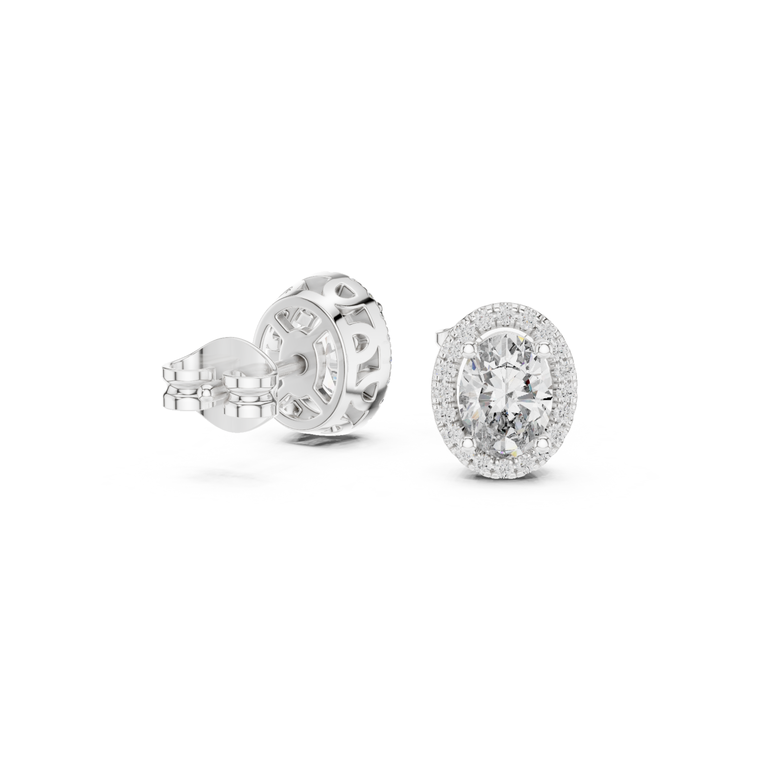 Classic Oval Cut Lab Grown Diamond Earrings