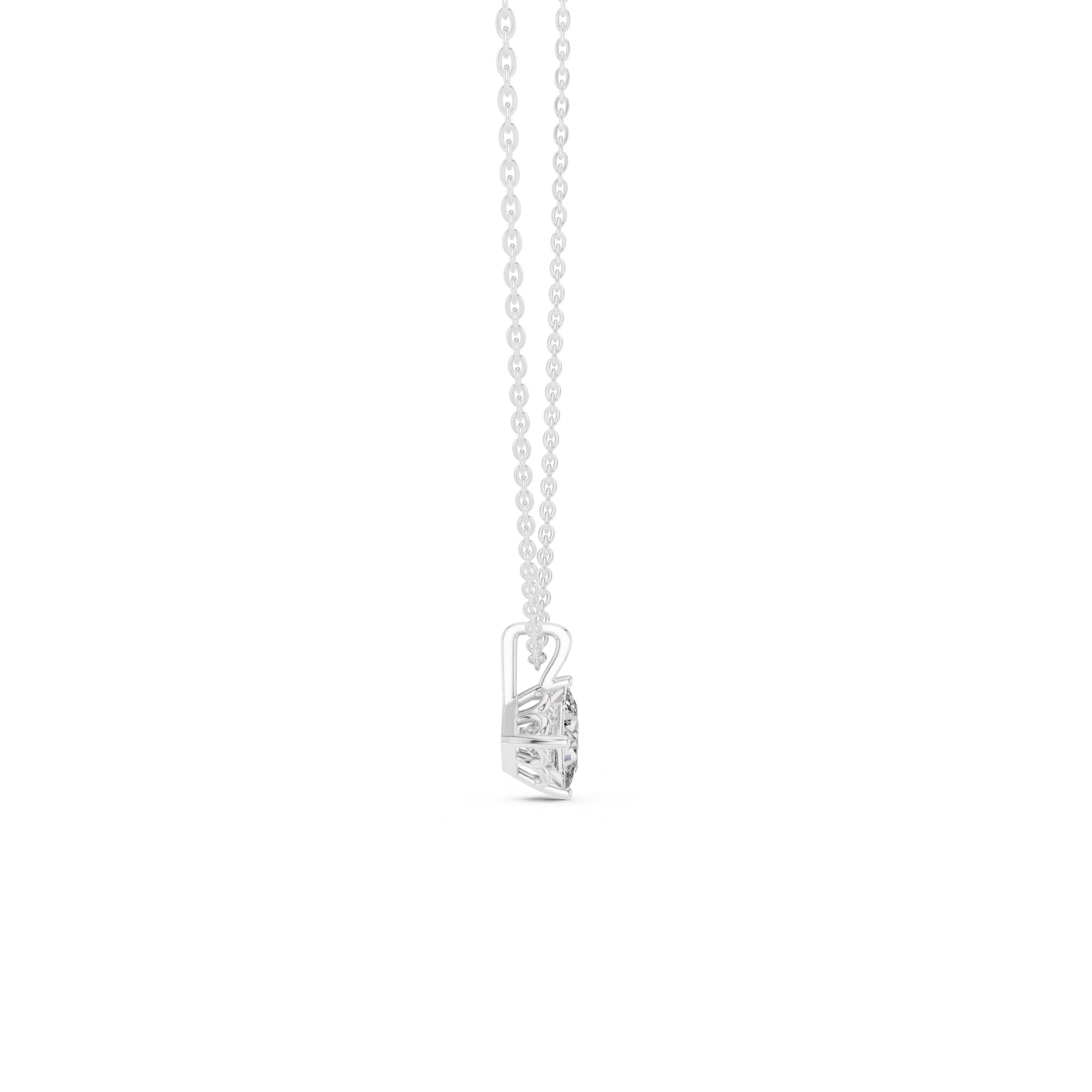 Princess Solitaire Lab Grown Diamond Pendant
