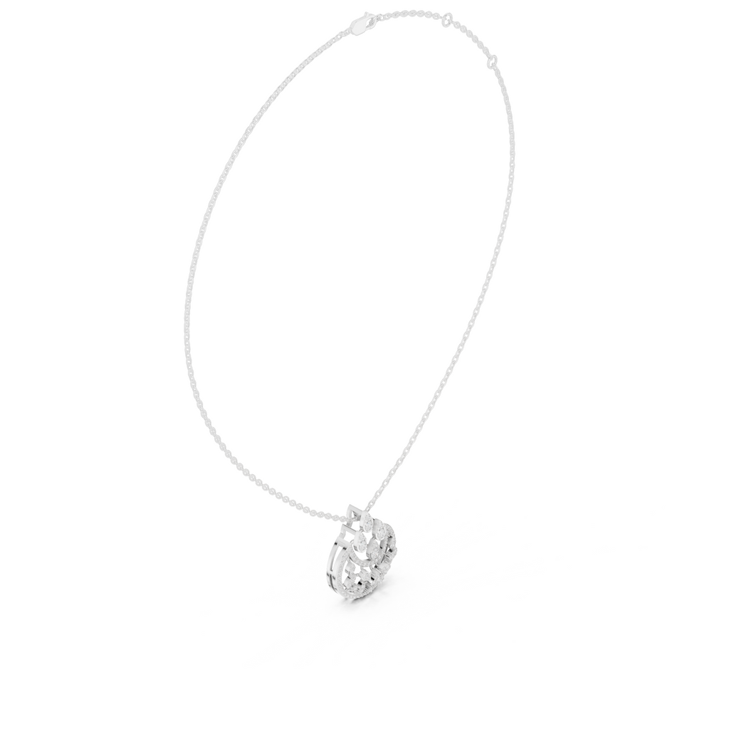 Concave Lab Grown Diamond Pendant